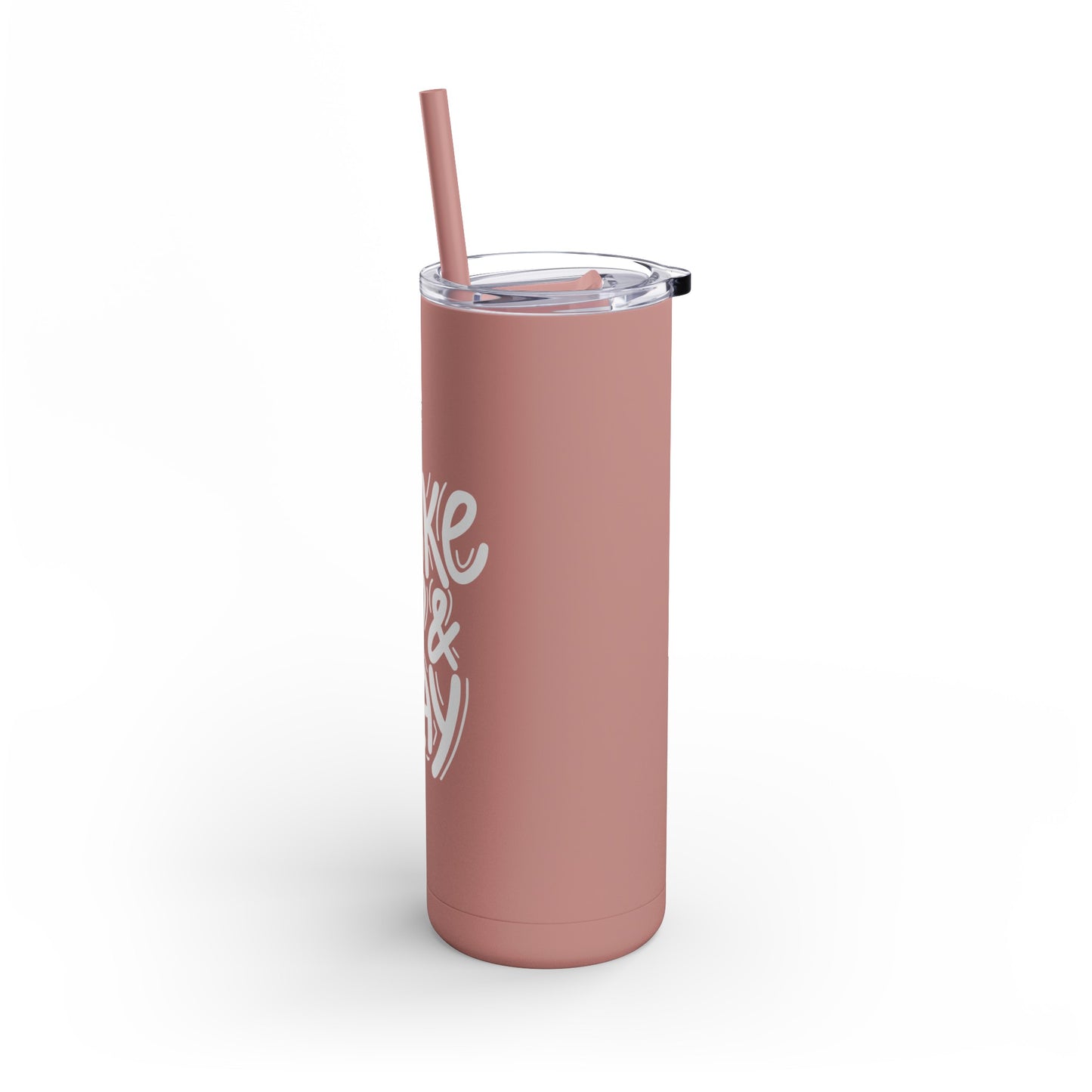 Wake Up & Slay, Skinny Matte Tumbler