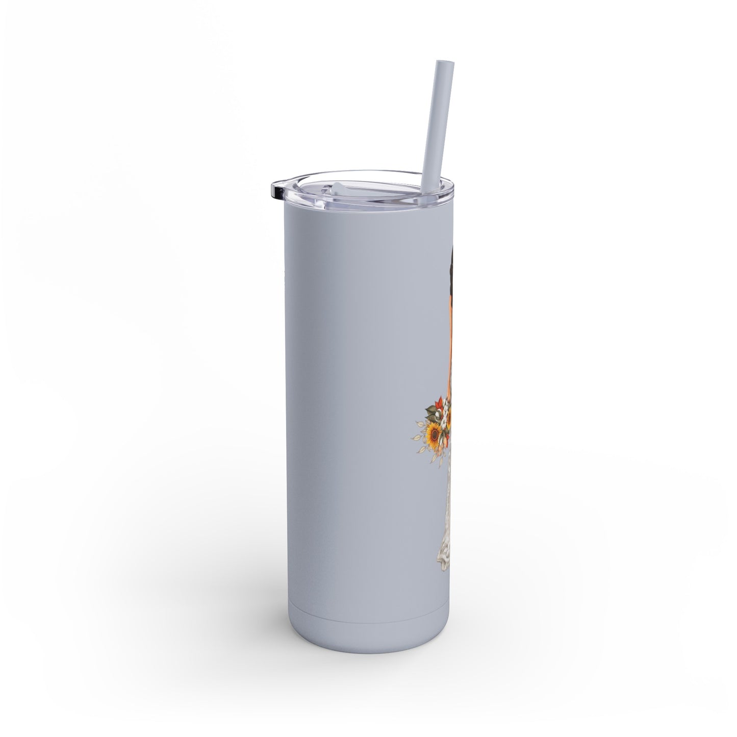 Floral Bride Skinny Tumbler