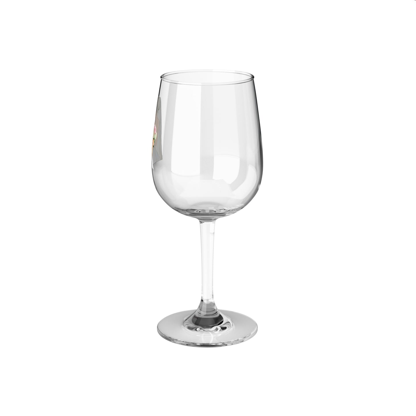 Floral Bride Wine Glass