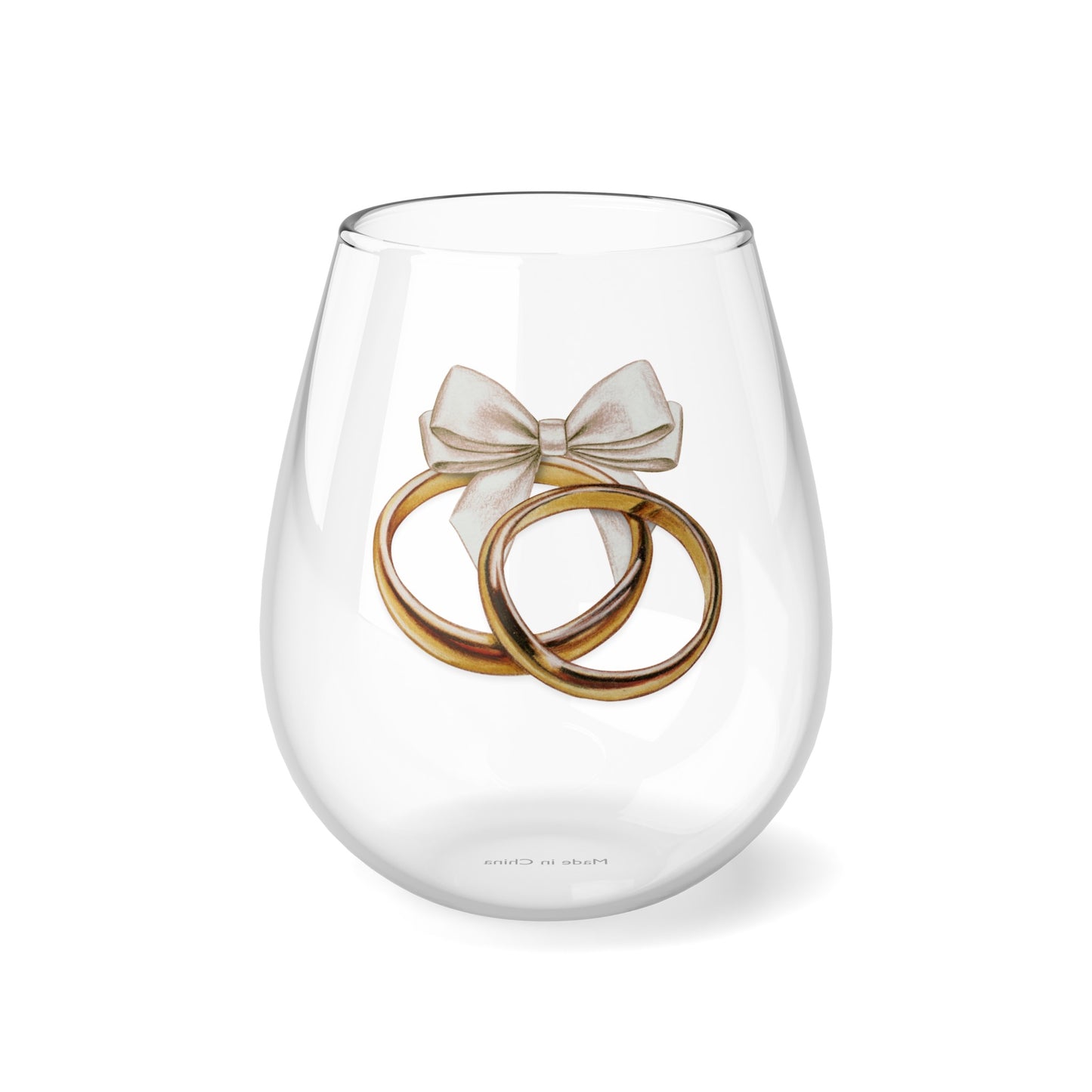 Engagement Stemless Wine Glass