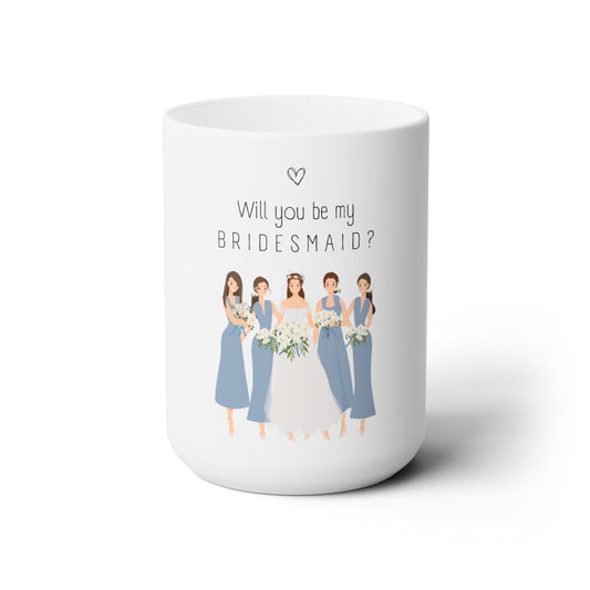 Bridesmaid Proposal Mug Blue Dress