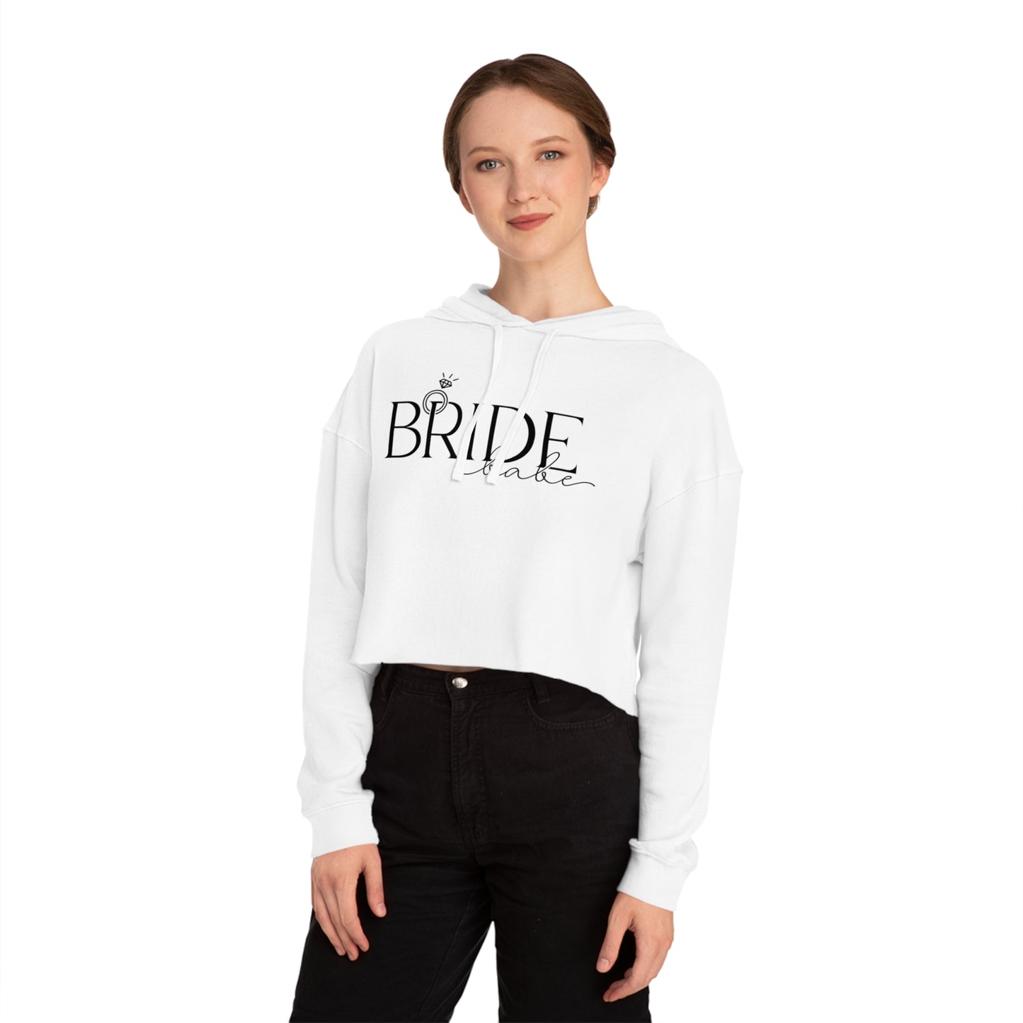 Bride Babe Cropped Hooded Sweatshirt