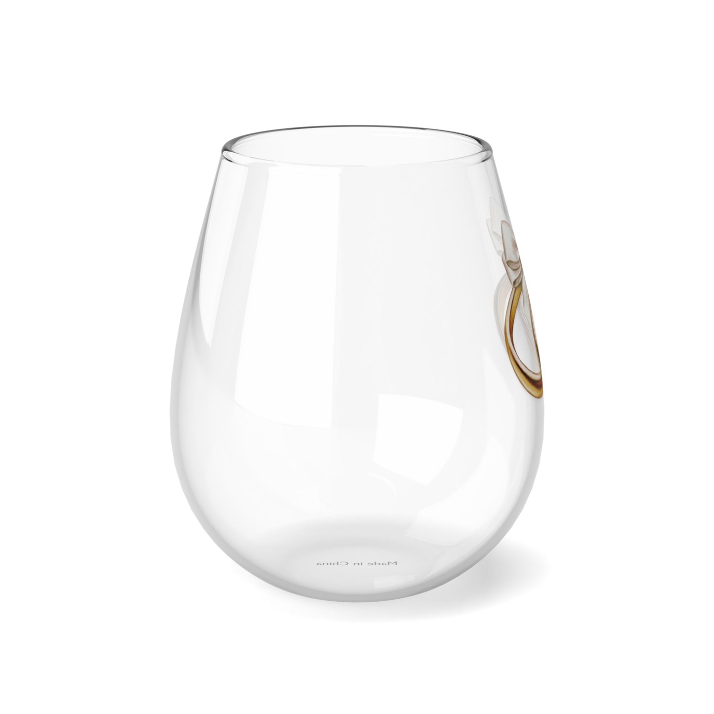 Engagement Stemless Wine Glass