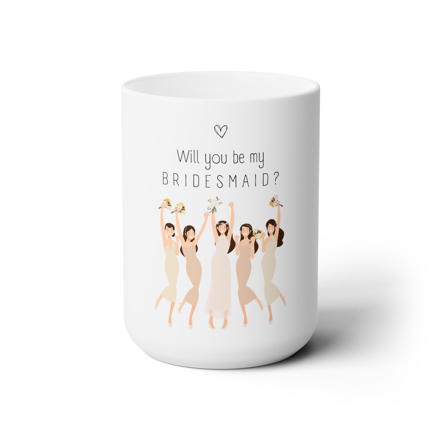 Bridesmaid Proposal Mug Neutral Colors