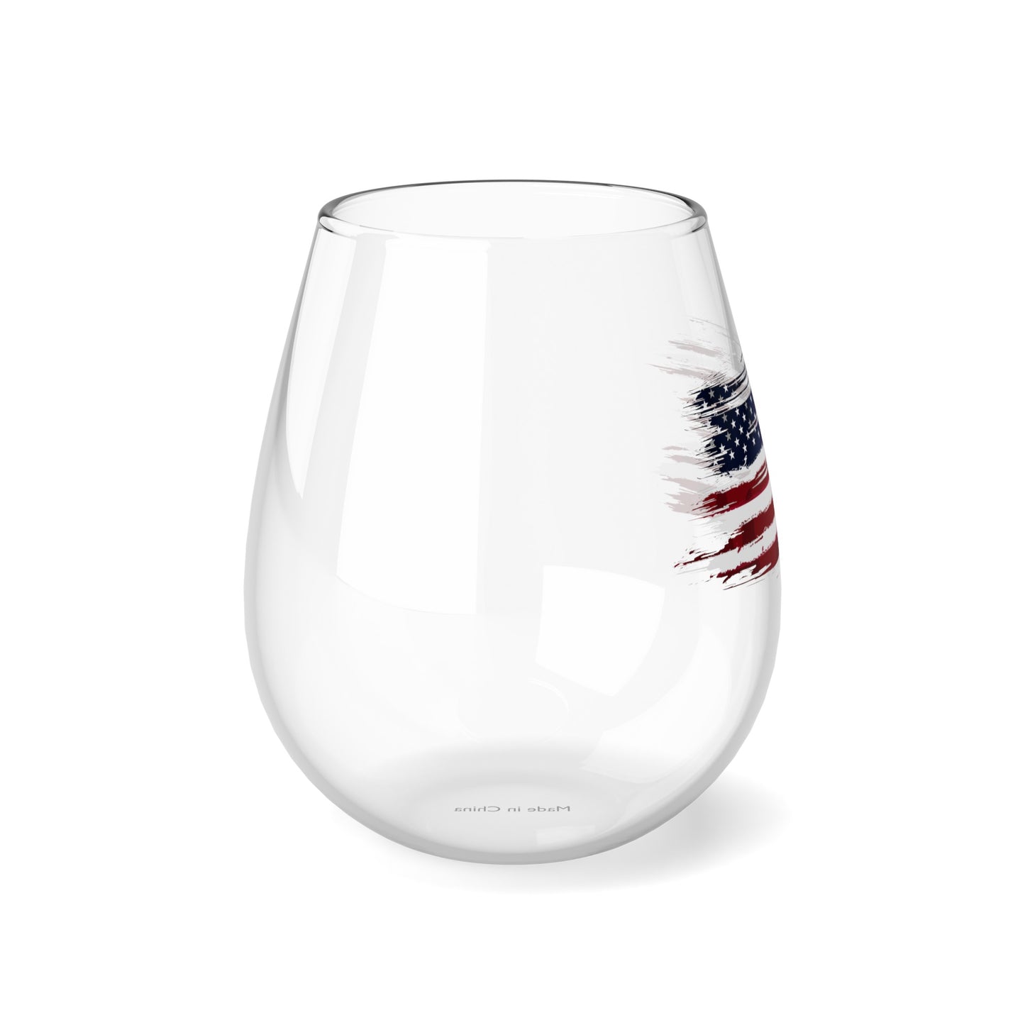 USA Stemless Wine Glass