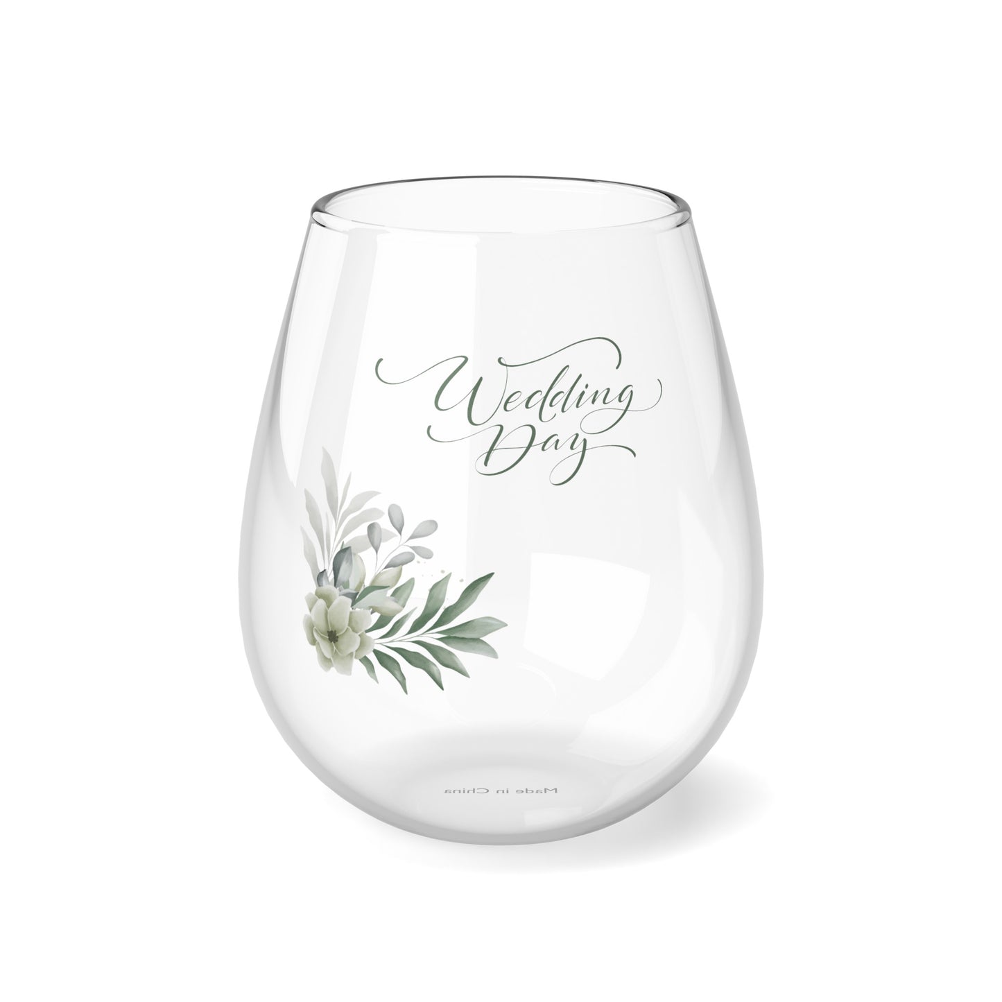 Wedding Day Wine Glass