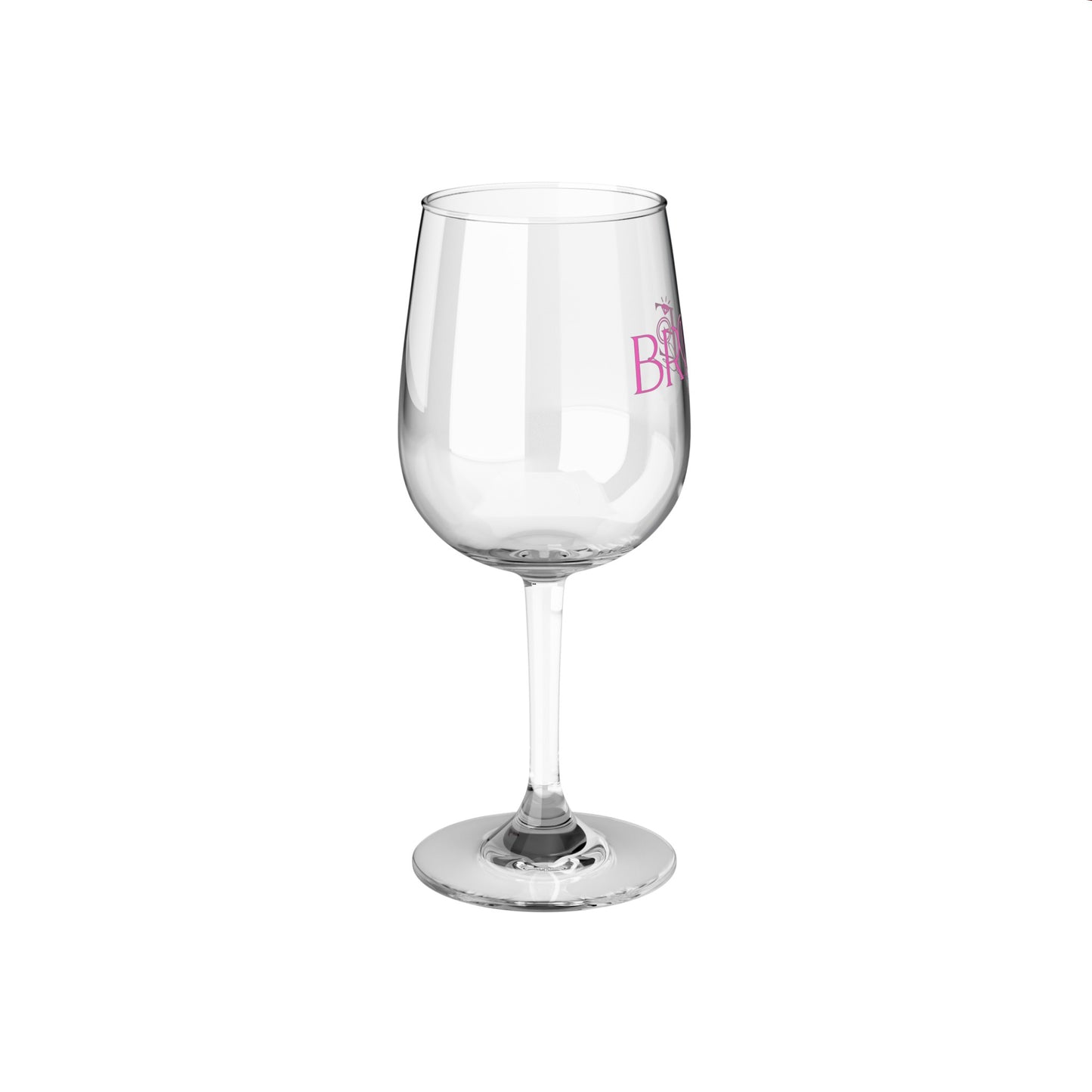 Pink Bride Wine Glass