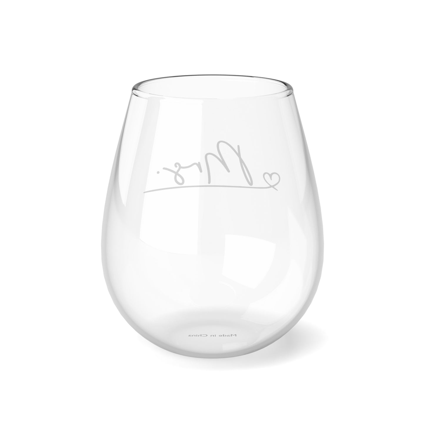 Mrs Stemless Wine Glass