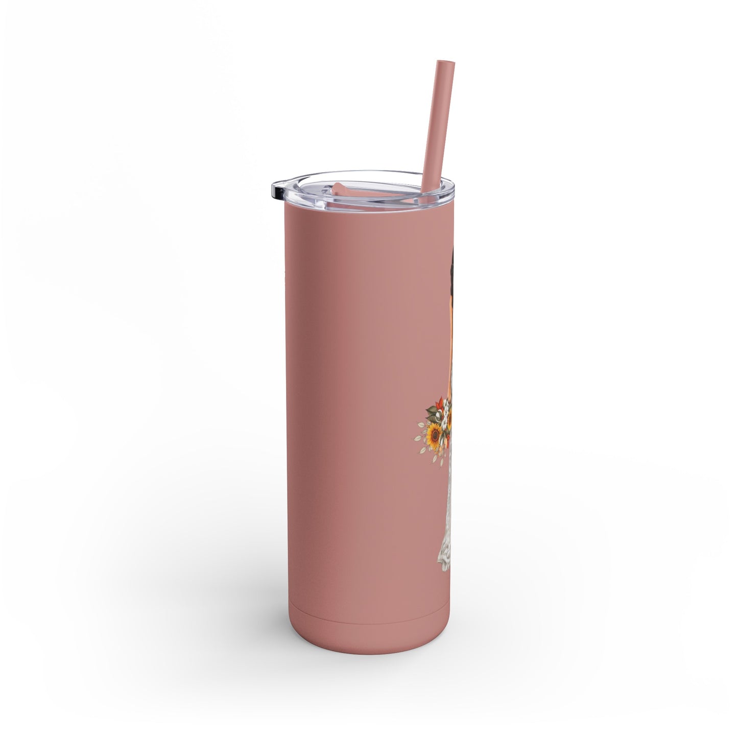 Floral Bride Skinny Tumbler