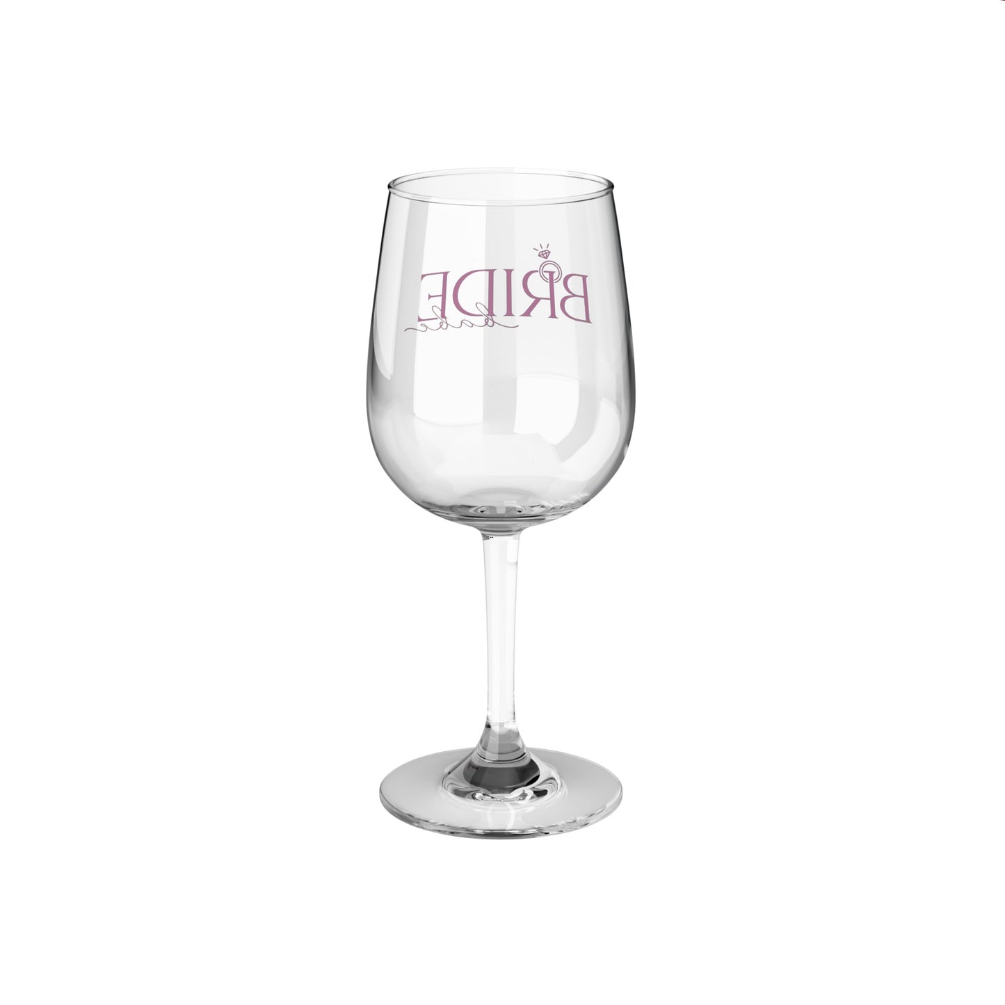 Pink Bride Wine Glass