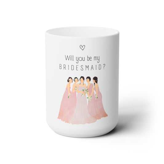 Bridesmaid Proposal Mug Pink Dress