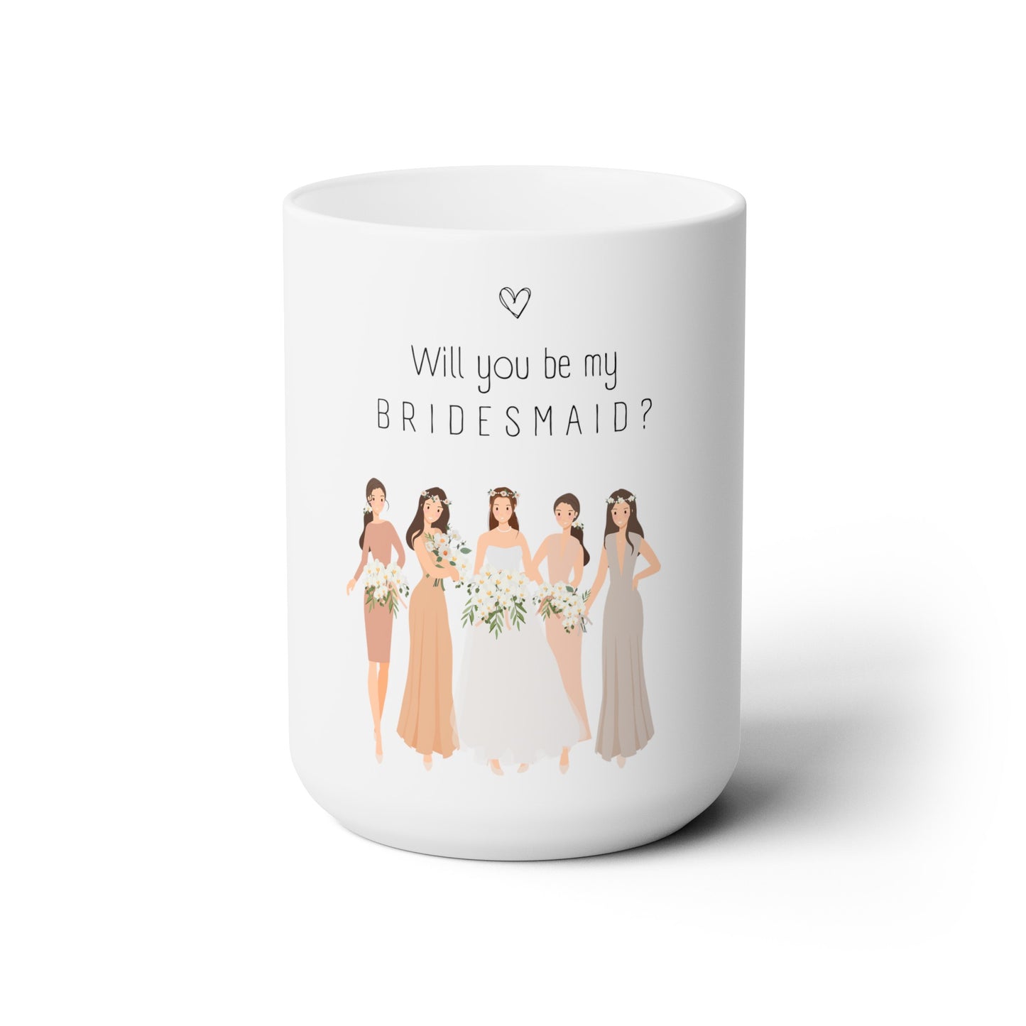 Bridesmaid Proposal Mug Neutral Colors