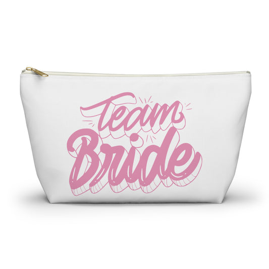 Team Bride, Accessory Pouch, Bachelorette Party, Bridal Party, Bridesmaid, Toiletry Bag, Make Up Bag