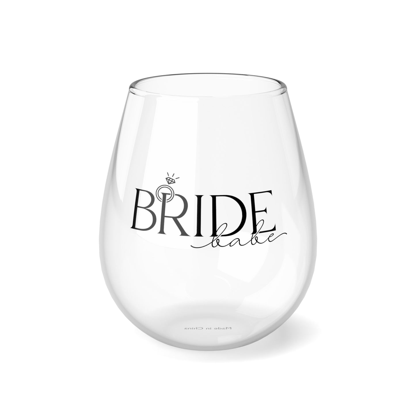 Bride Babe Stemless Wine Glass