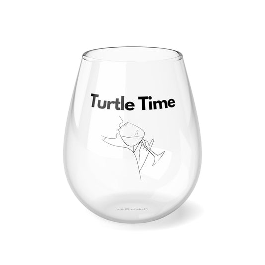 Turtle Time Stemless Wine Glass