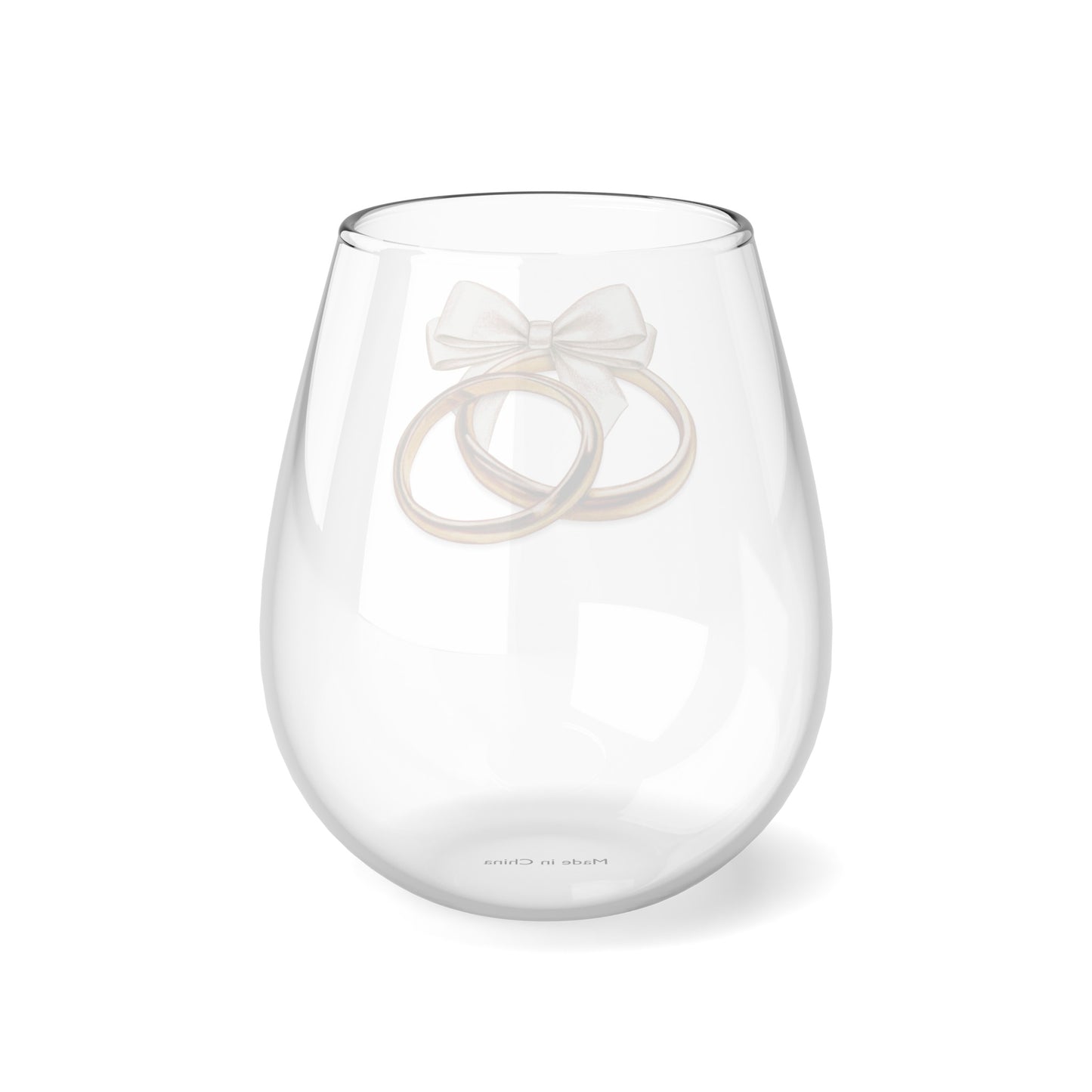 Engagement Stemless Wine Glass