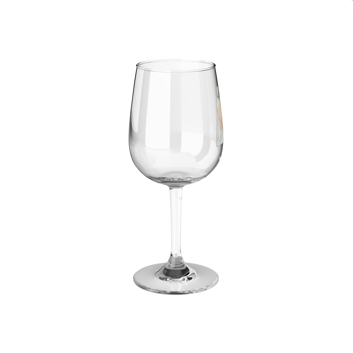 Floral Bride Wine Glass