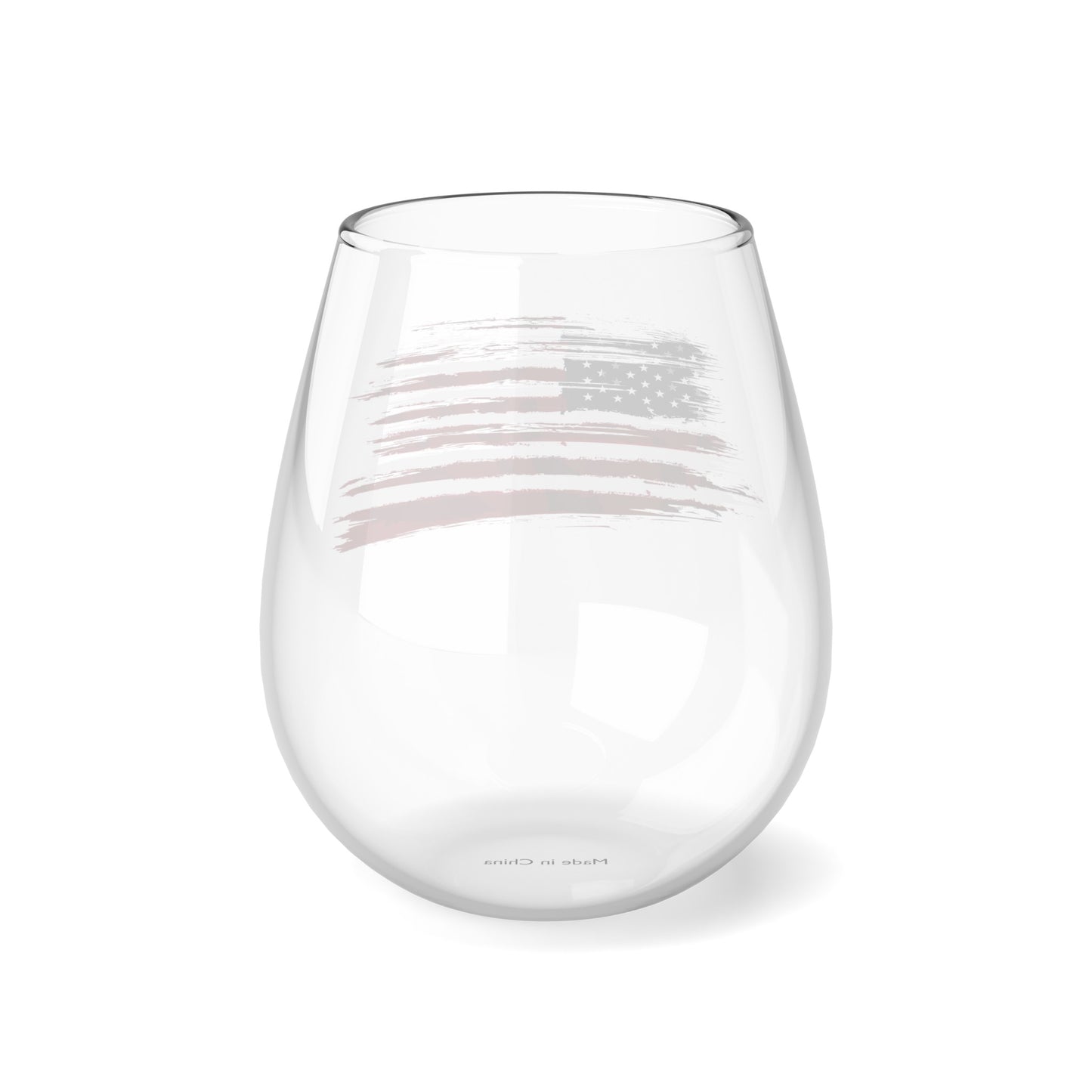 USA Stemless Wine Glass