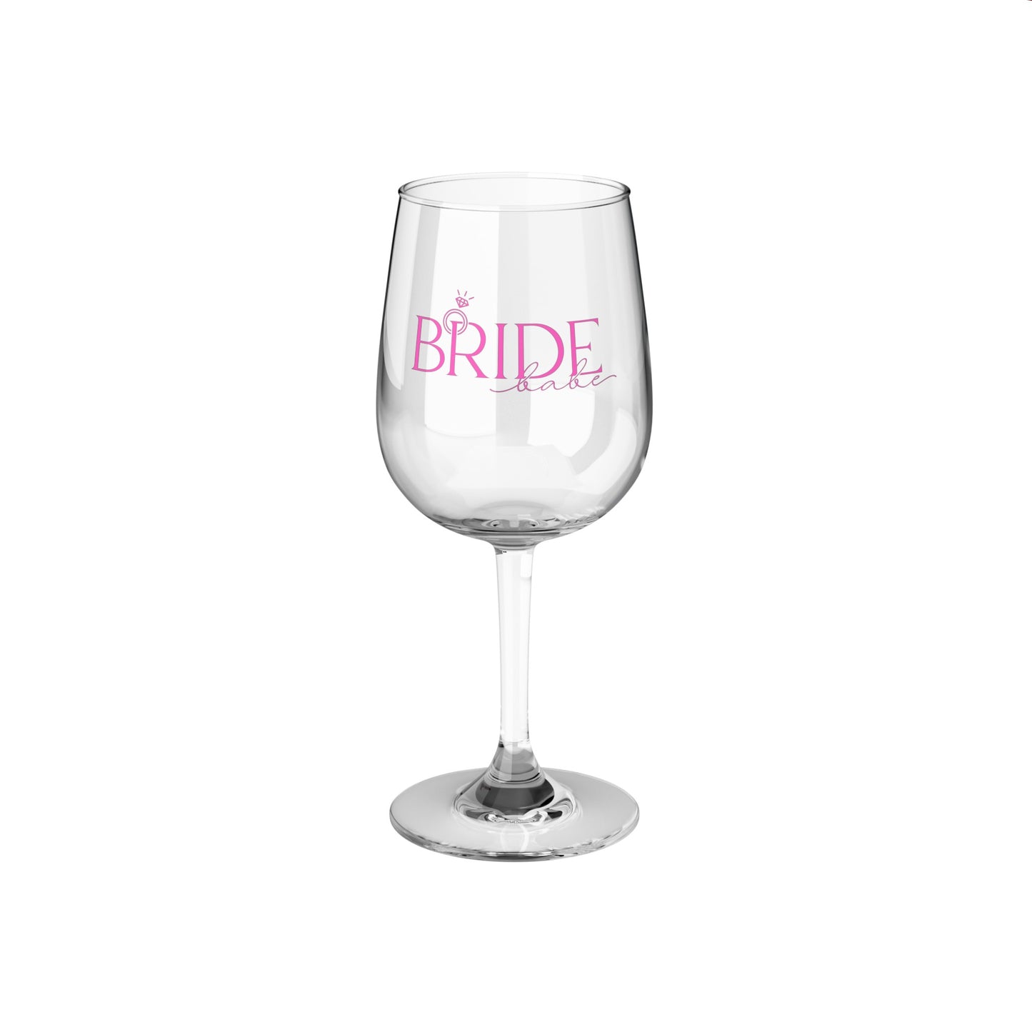 Pink Bride Wine Glass