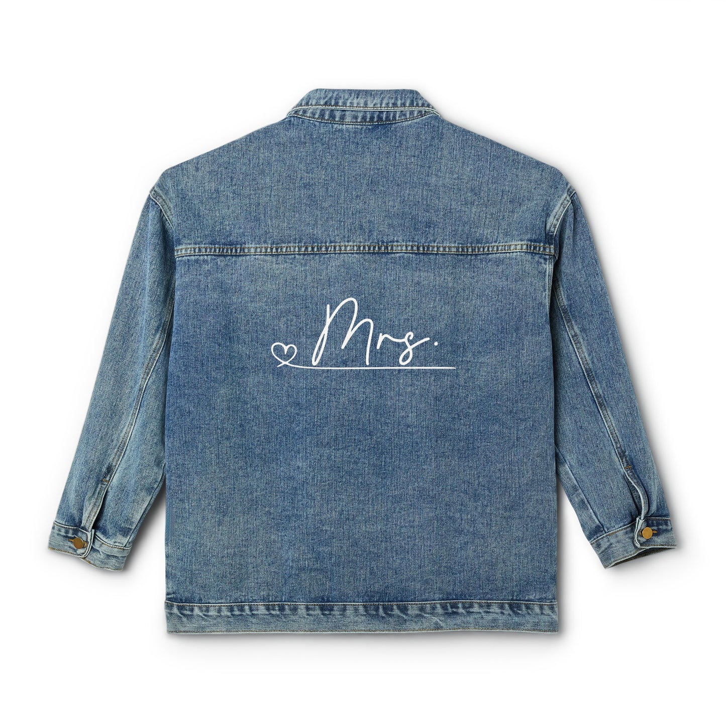 Women's Denim Jacket, Mrs, Wedding Gift, Bride Jacket, Bachelorette Party, Bridal Party