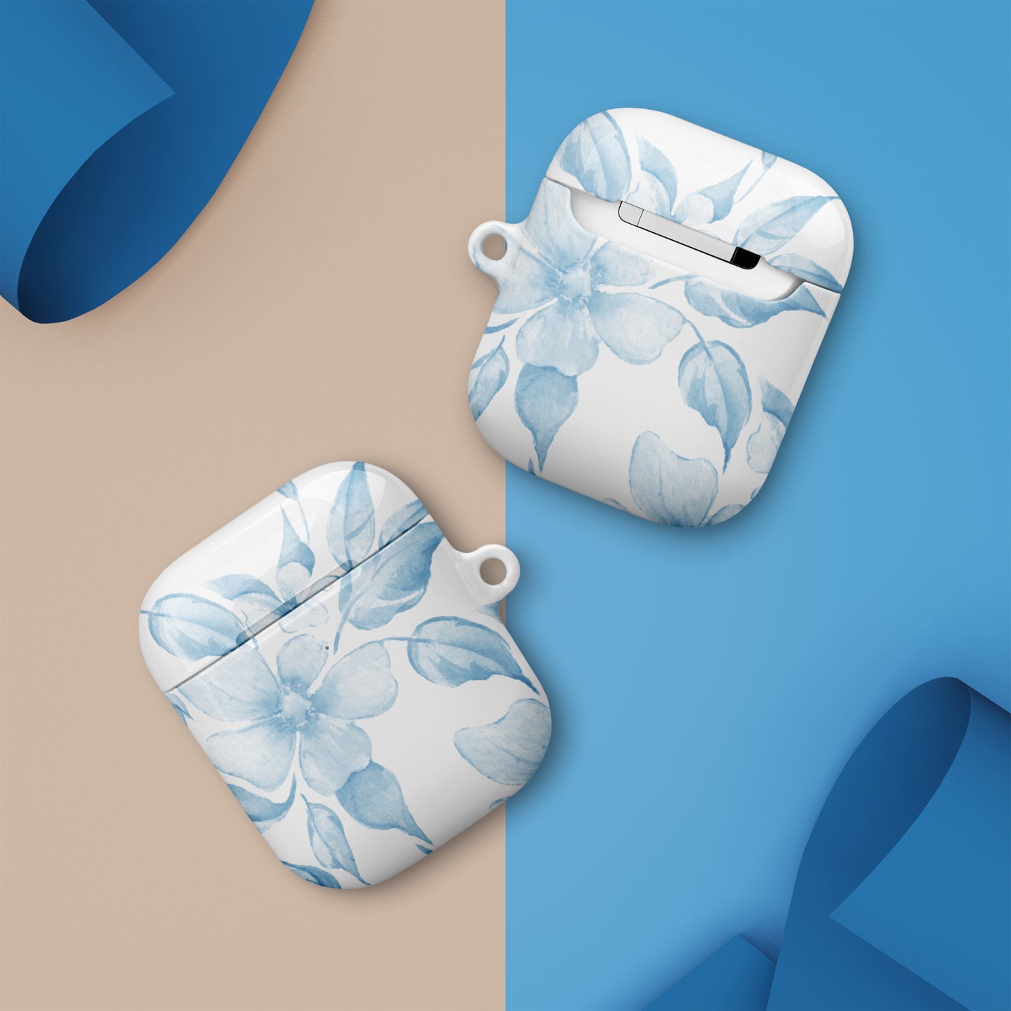 Blue Floral AirPod Case