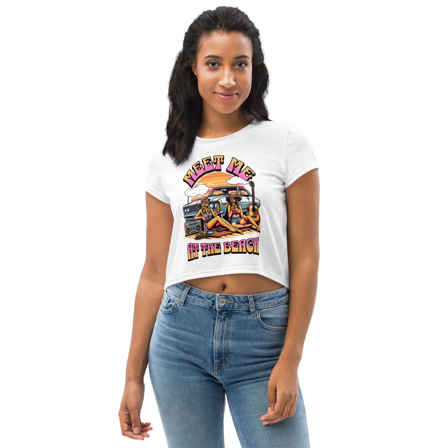 Meet Me at the Beach Cropped Tee