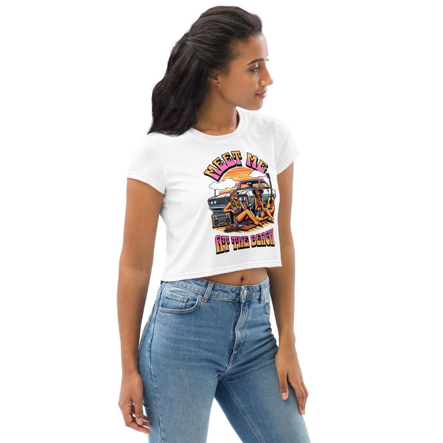 Meet Me at the Beach Cropped Tee