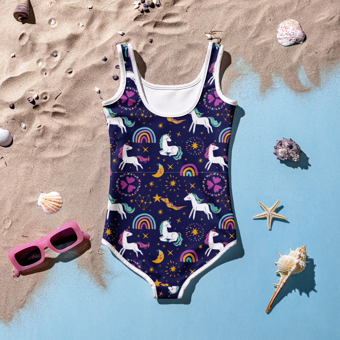 Rainbow Unicorn Kids Toddler Swimsuit