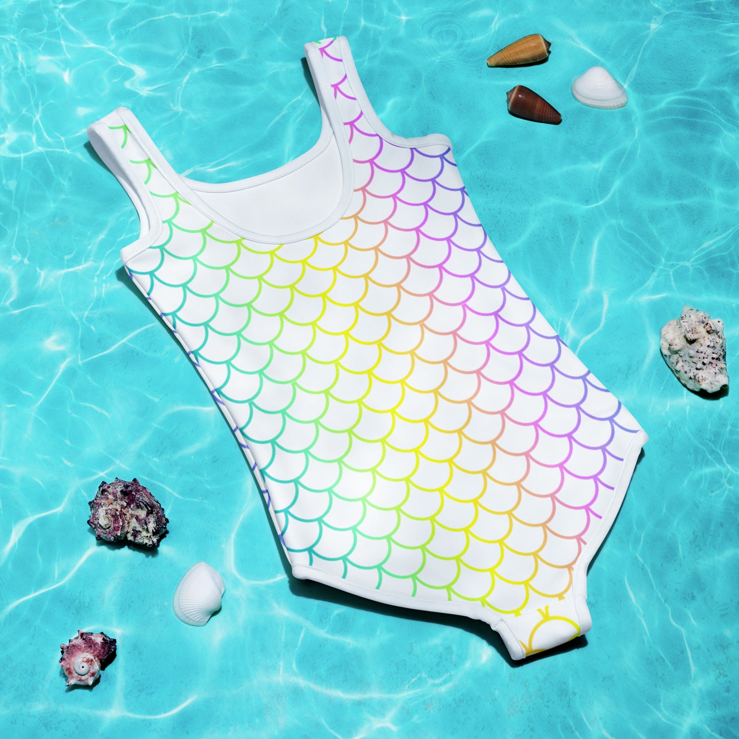 Rainbow Mermaid Kids Toddler Swimsuit