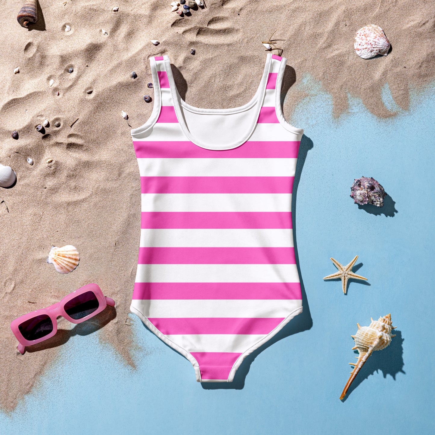 Pink Stripe Kids Swimsuit