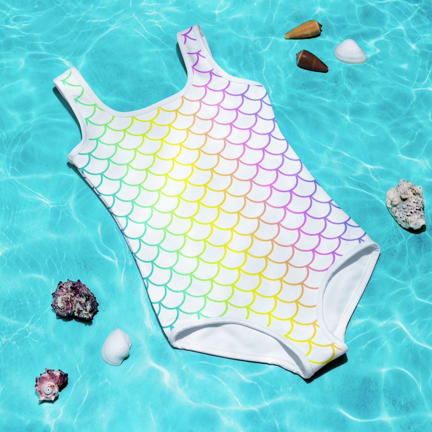 Rainbow Mermaid Kids Toddler Swimsuit