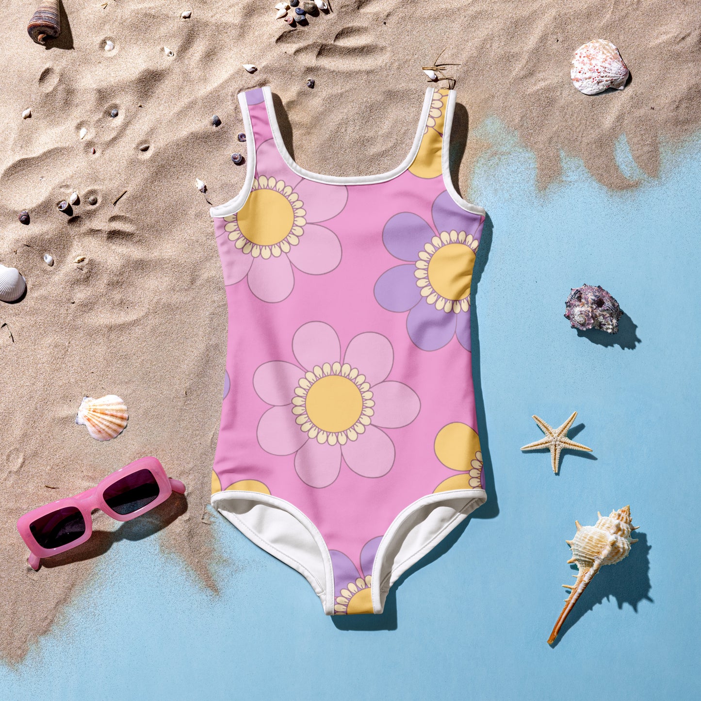 Hippie Floral Kids Swimsuit