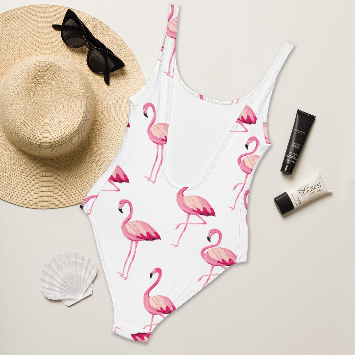 Flamingo One-Piece Swimsuit