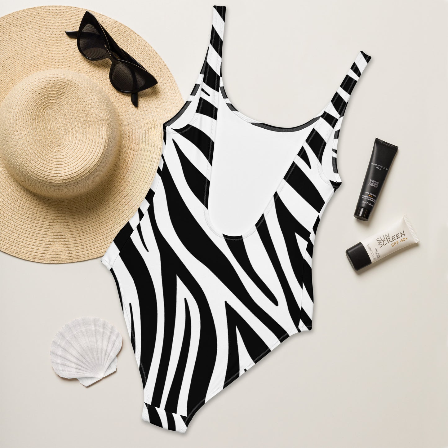 Zebra One-Piece Swimsuit