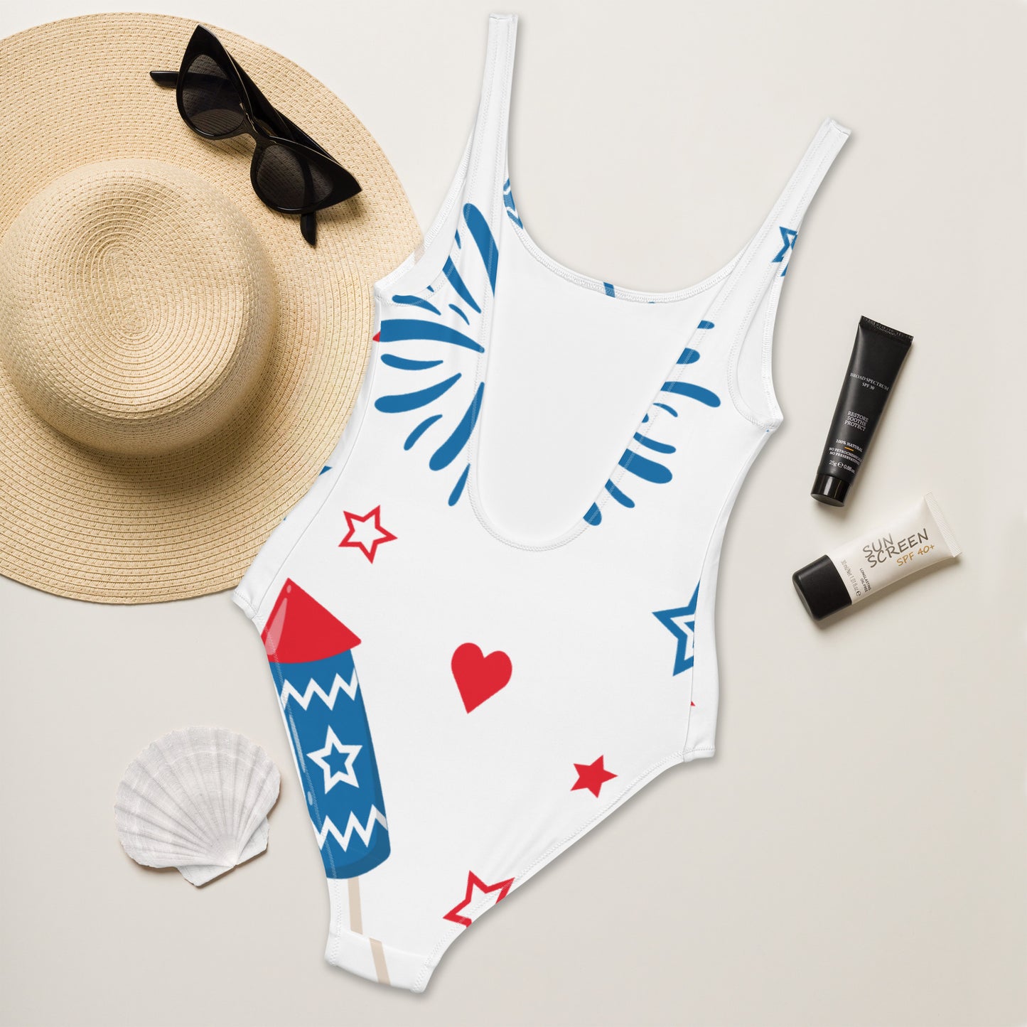 Spangled One-Piece Swimsuit