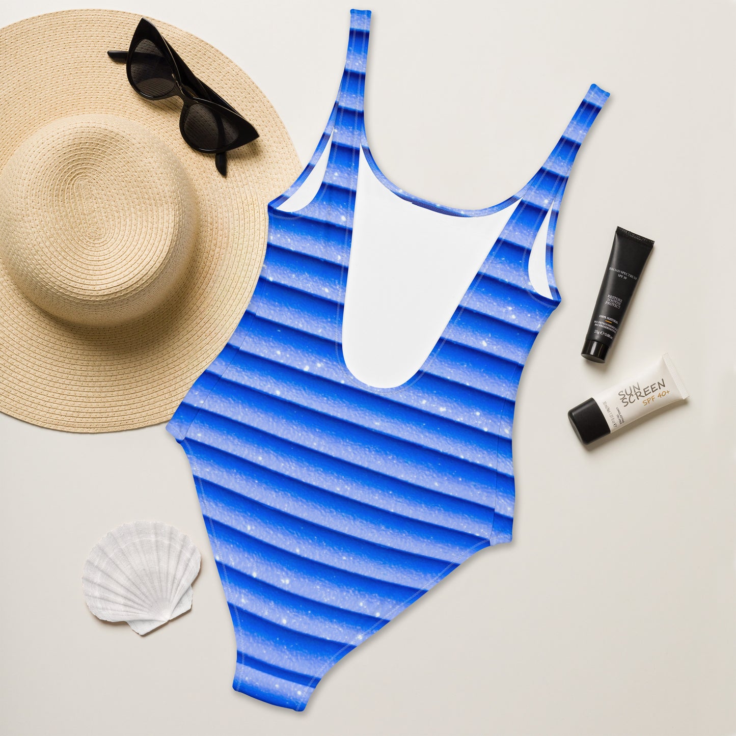 Striped One-Piece Swimsuit