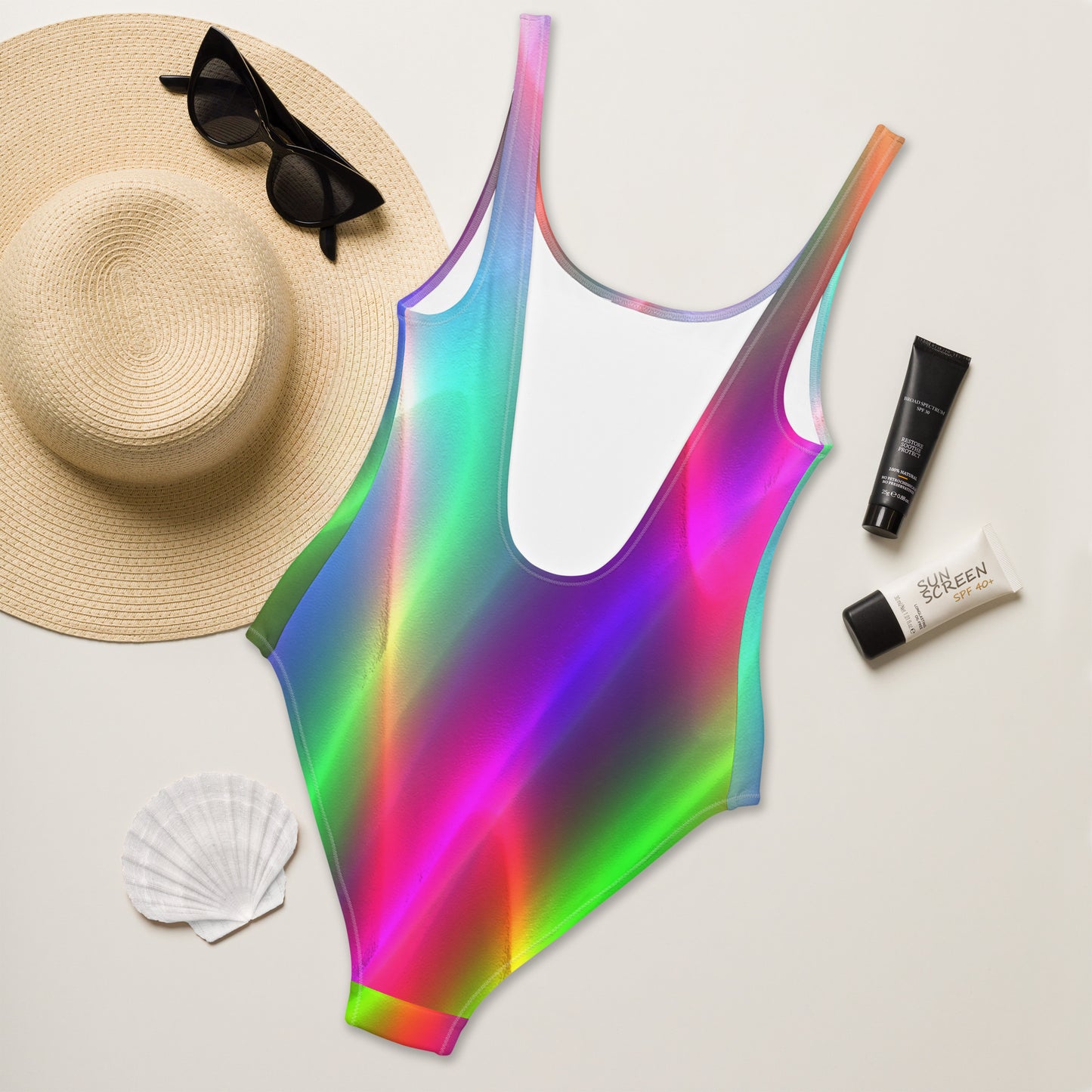 Neon One-Piece Swimsuit