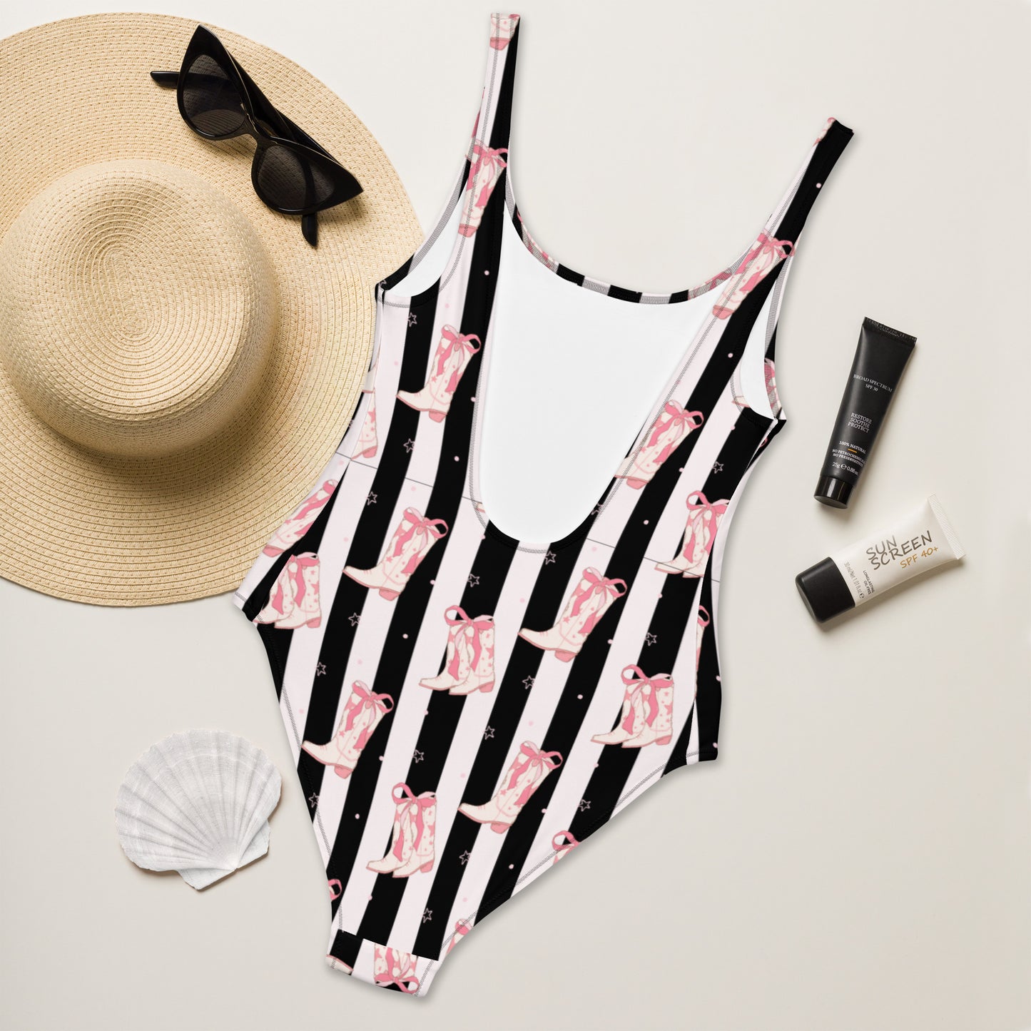 Cowgirl One Piece Swimsuit, Womens Bodysuit