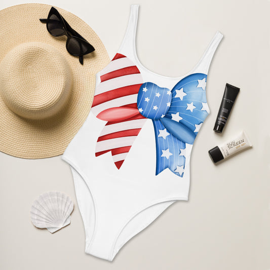 Starry Bow One-Piece Swimsuit