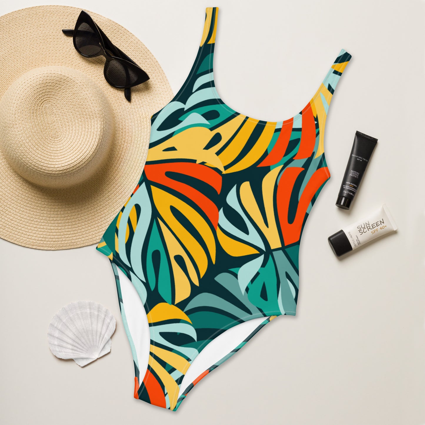 Tropical One-Piece Swimsuit