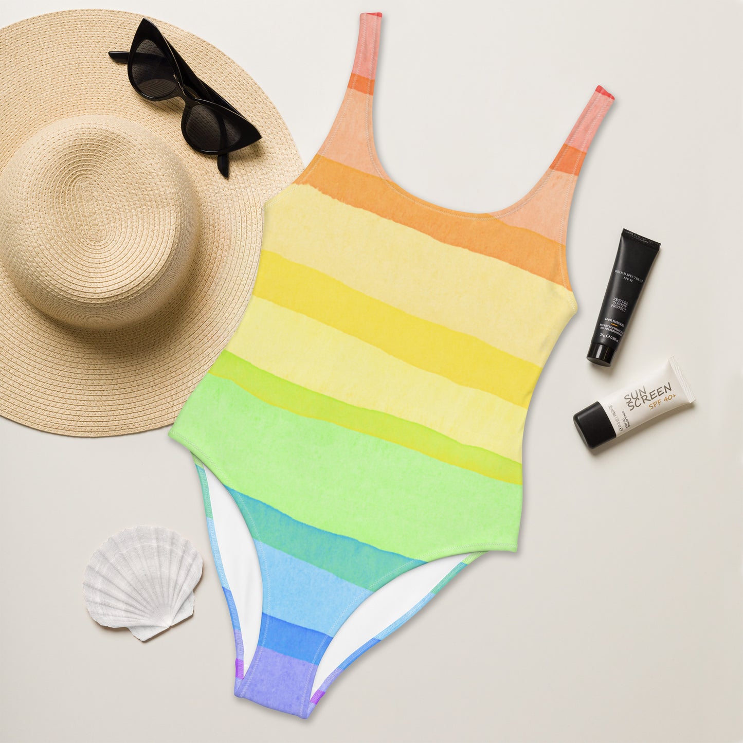 Rainbow One-Piece Swimsuit