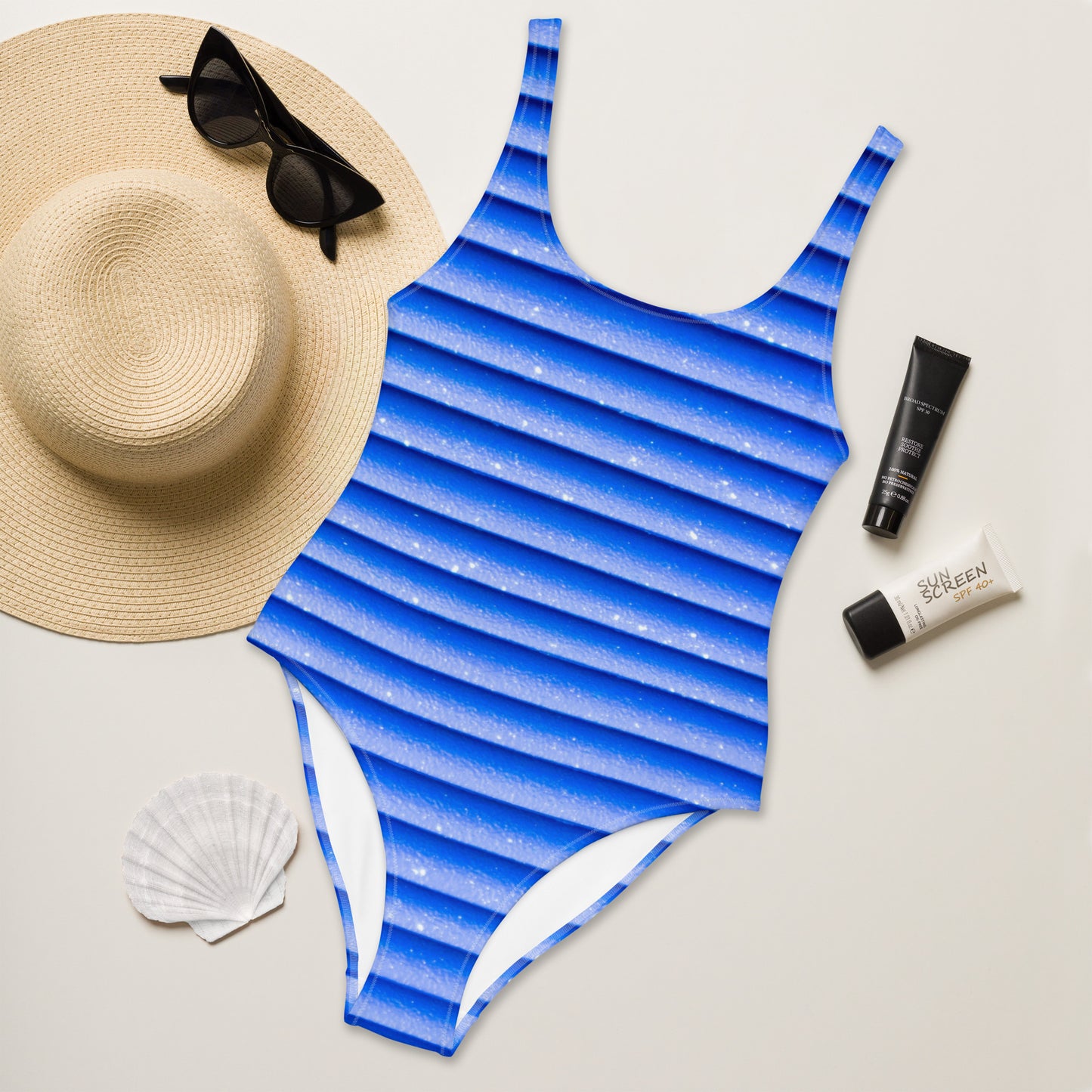 Striped One-Piece Swimsuit