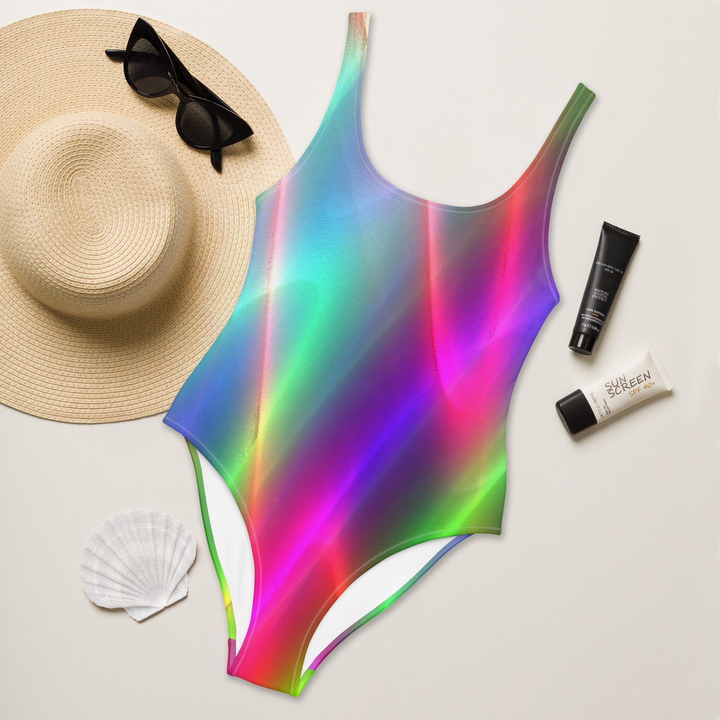 Neon One-Piece Swimsuit