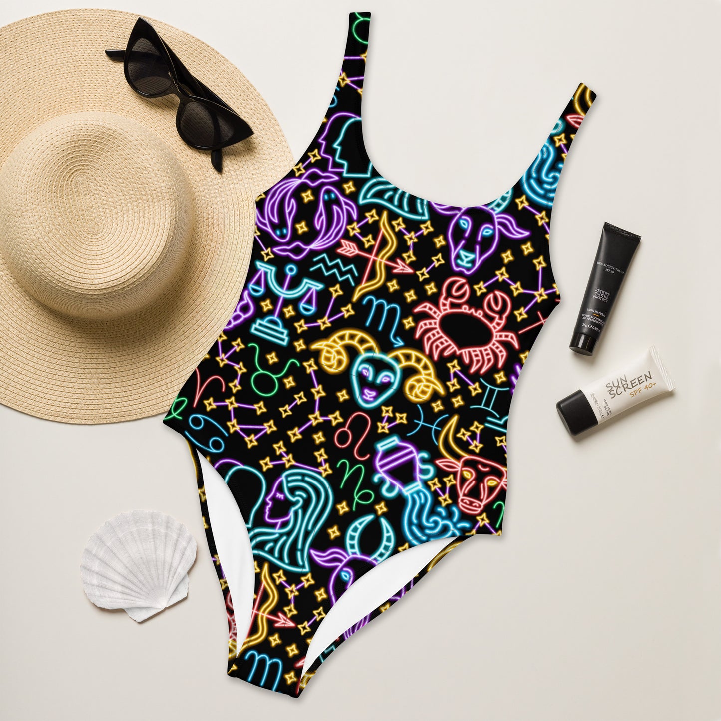 Astrology One Piece Swimsuit, Womens Bodysuit