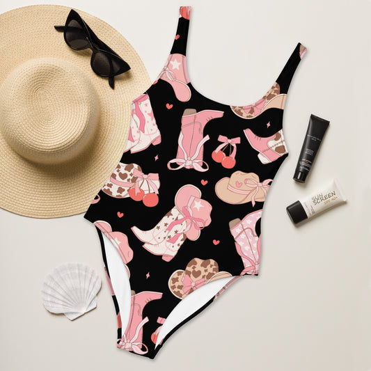 Cowgirl One Piece Swimsuit, Womens Bodysuit