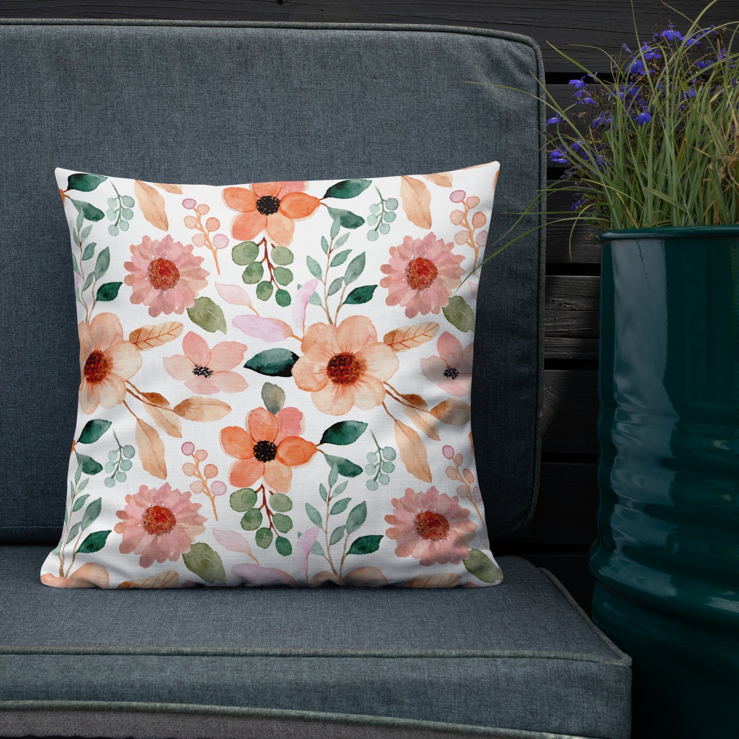 Floral Throw Pillow