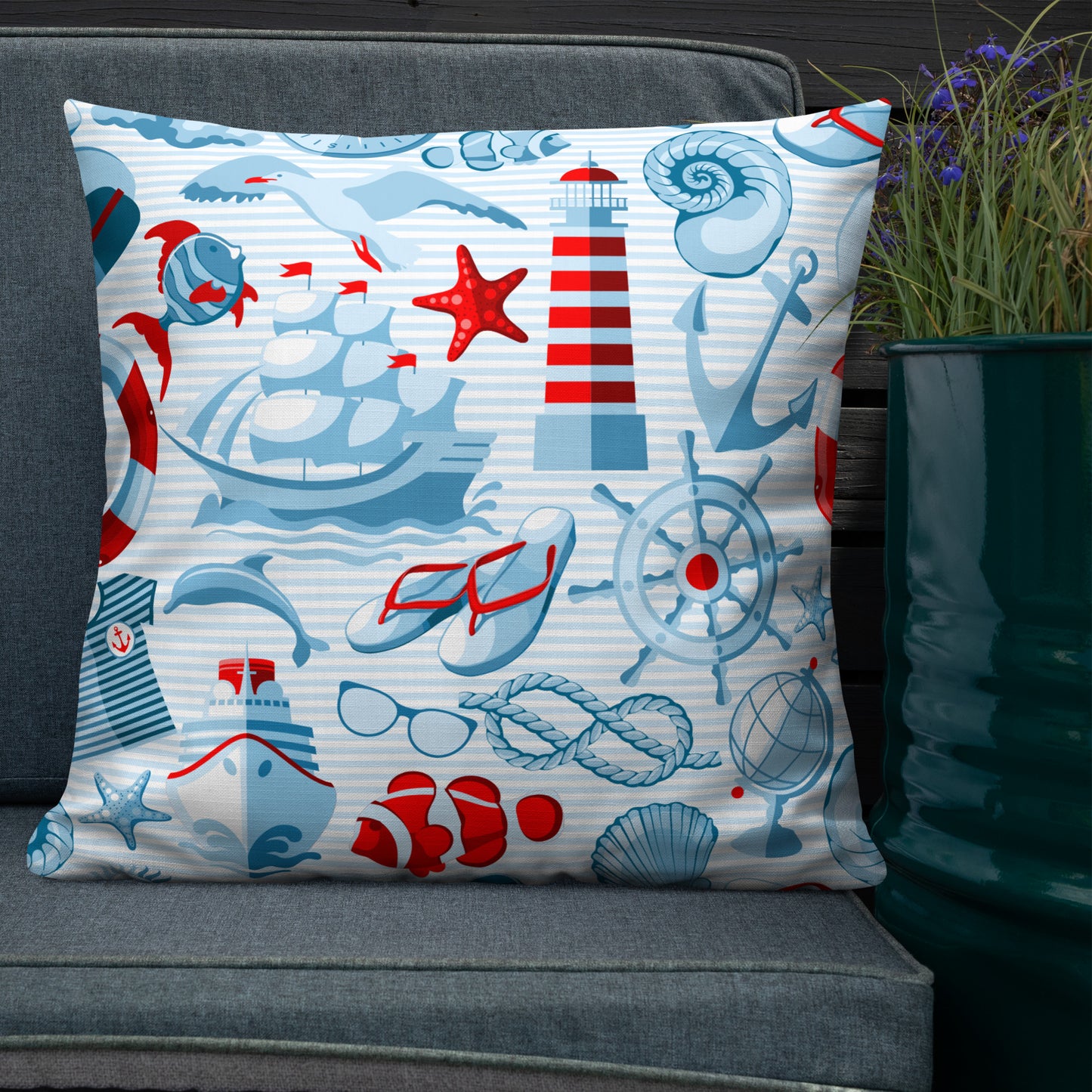 Coastal Throw Pillow