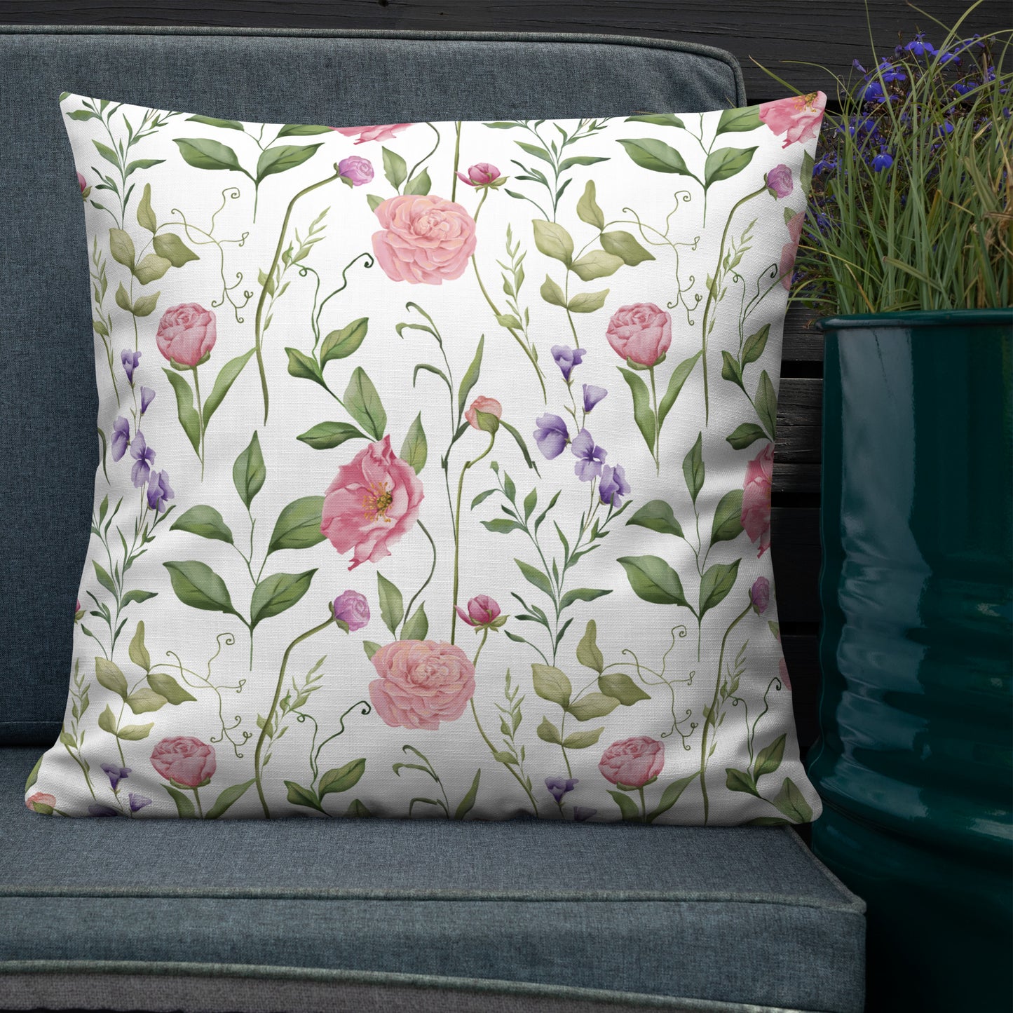 Floral Throw Pillow