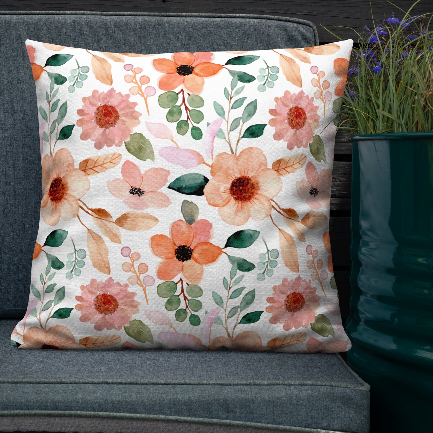 Floral Throw Pillow