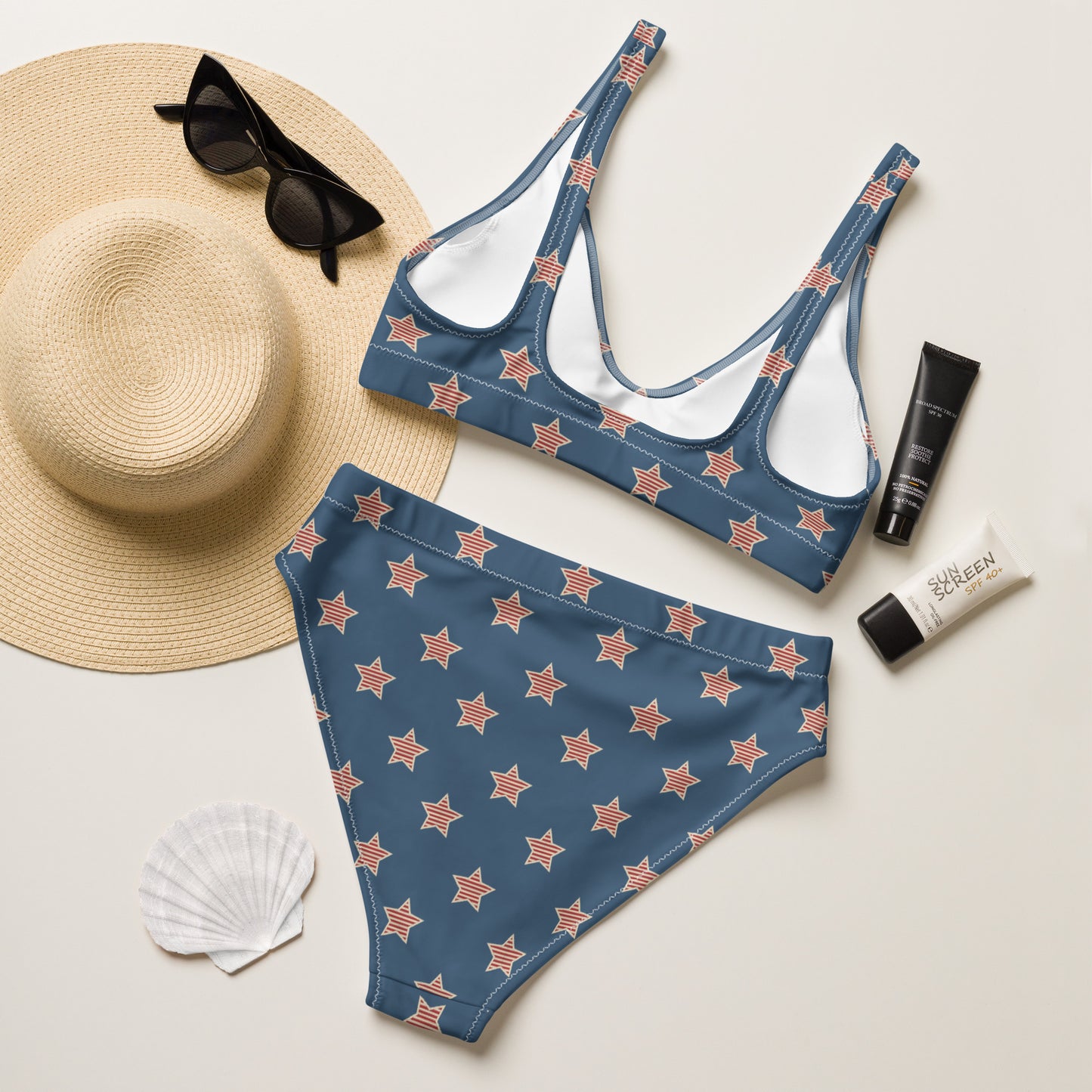 Starry High Waisted Bikini